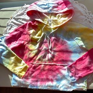 Tie dye cropped hoodie by Full Tilt